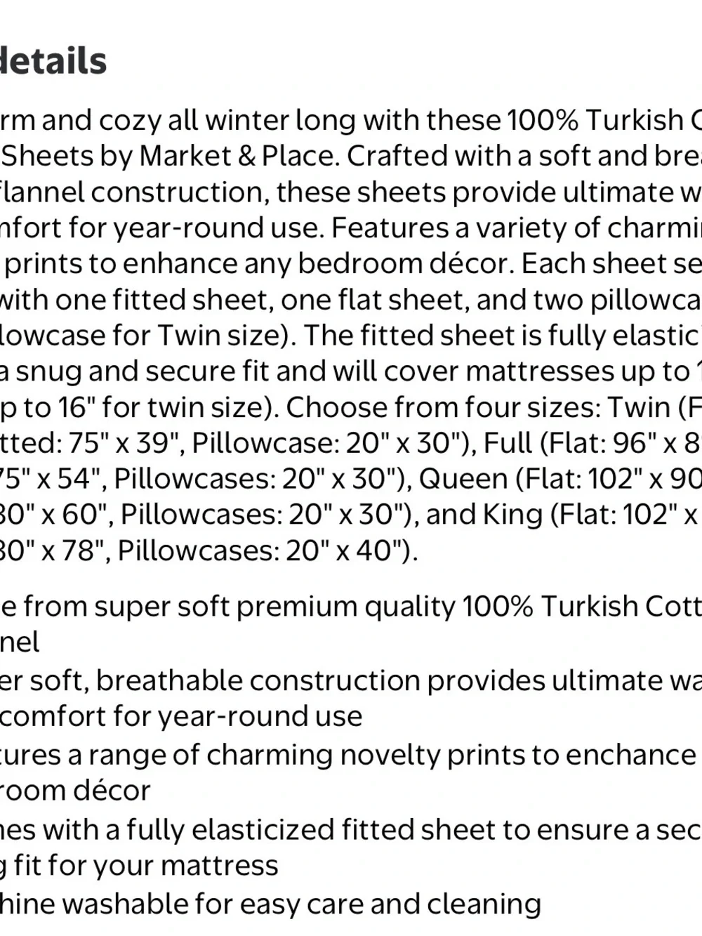 Market&Place flannel Holiday trees queen sheet set NEW